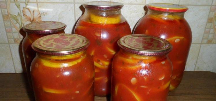 Пържени тиквички в доматен сос за зимата Как да изпържим тиквички с доматено пюре