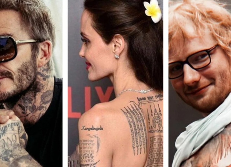 Джоли, Бекхэм, Бибер и другие звезды с интересными татуировками: вы бы так не смогли